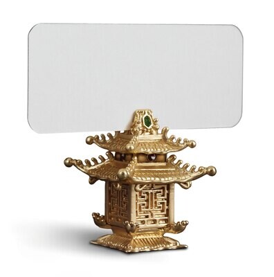 L&#39;Objet Pagoda Place Card Holders Set of 6 White Gold PCH6501, MPN: PCH6501, 816279012428