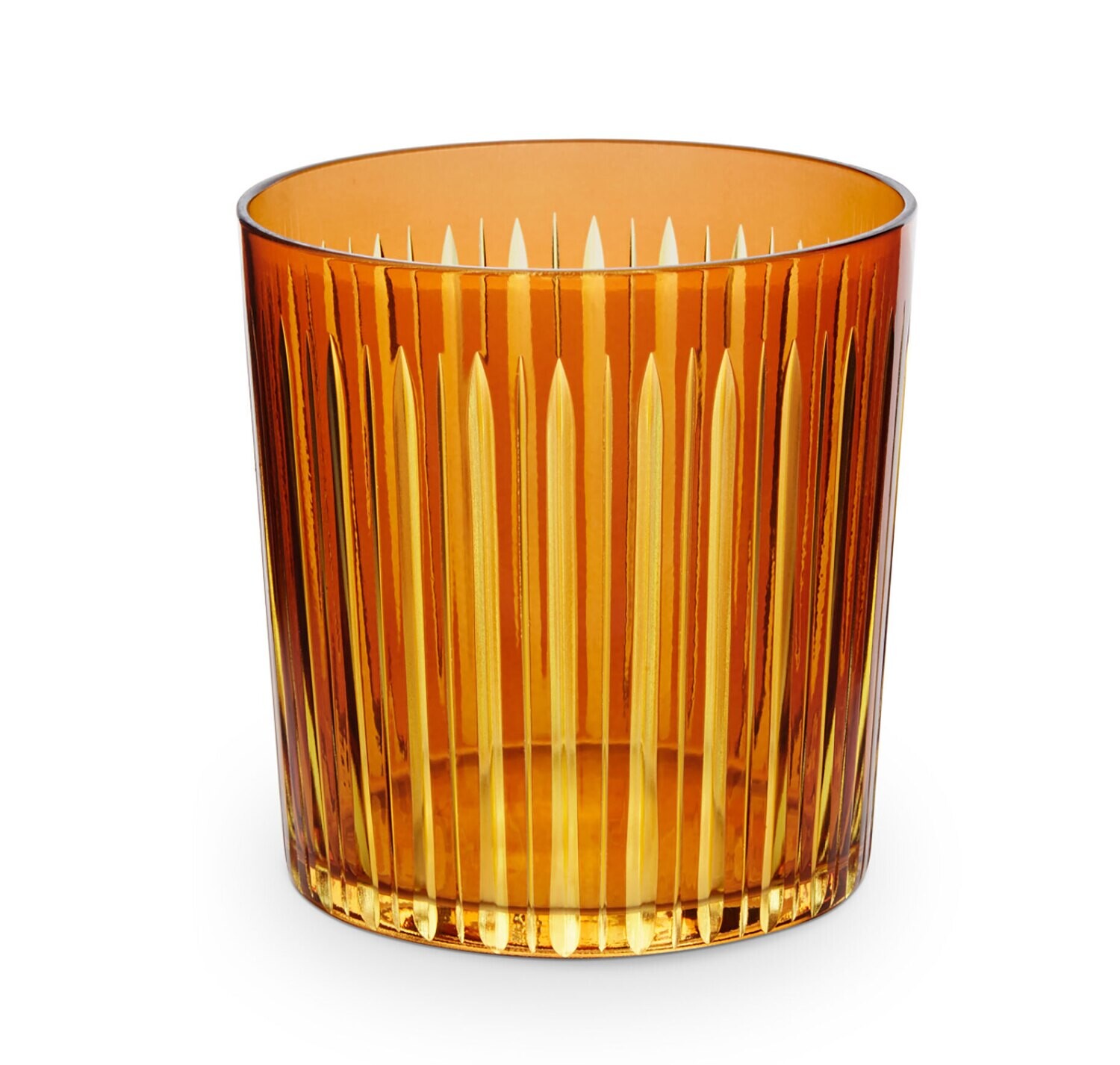 L'Objet Prism Double Old Fashioned Glasses Set of 4 Amber PS2010