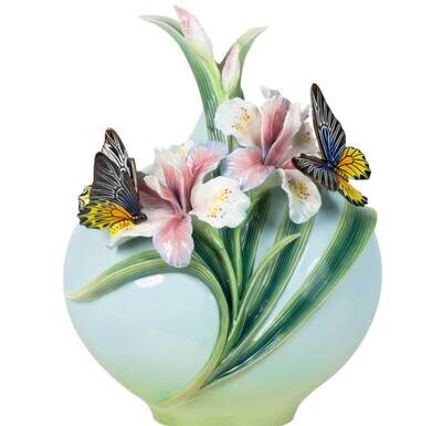 Franz Porcelain Cherishing Each Other Birdwing Butterfly Design Sculptured Porcelain Figurine Limit…