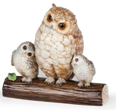 Franz Porcelain Happiness Charm Owls Design Sculptured Porcelain Figurine FZ03962, MPN: FZ03962,