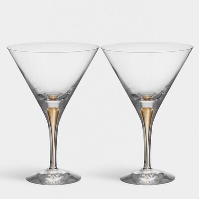 Orrefors Intermezzo Gold Martini 2-Pack 6577555, MPN: 6577555, 7321646097616