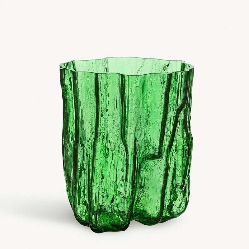 Kosta Boda Crackle Green Vase Tall 7042213