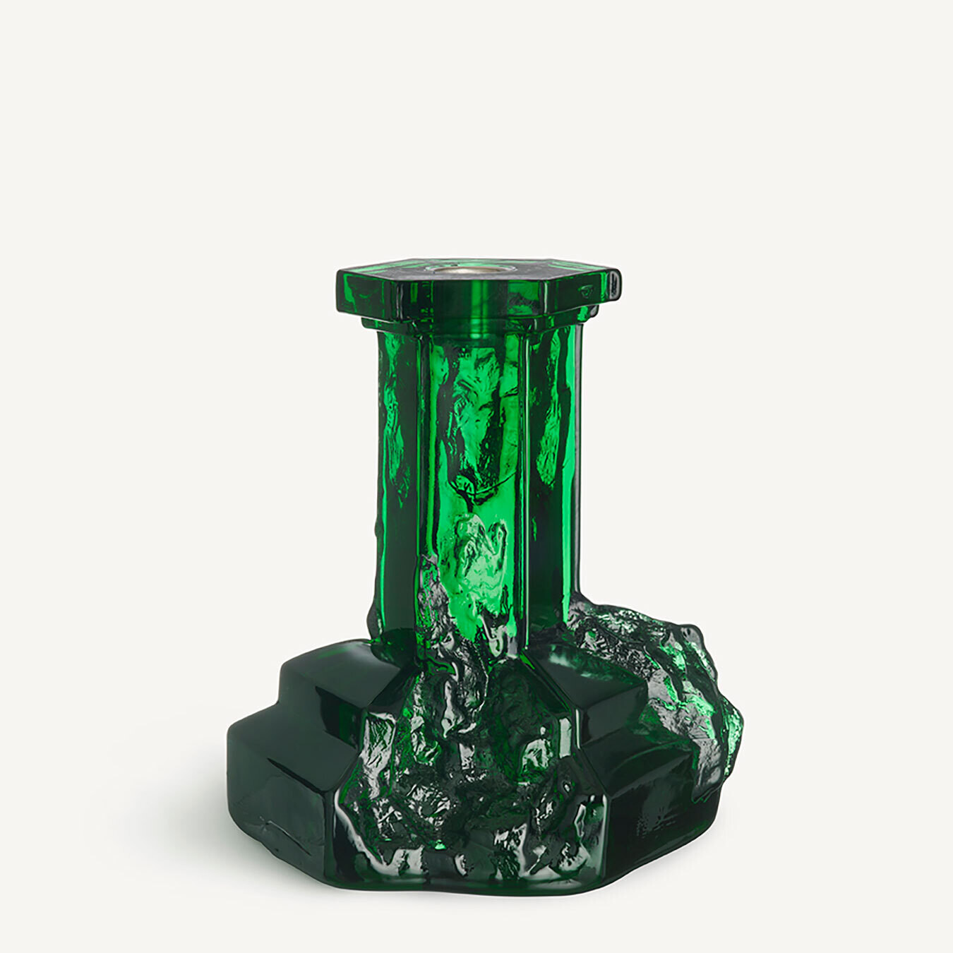 Kosta Boda Rocky Baroque Candlestick Emerald Green Large 7062317