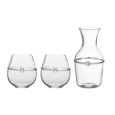 Juliska Graham Carafe and Stemless Red Wine 3 Piece Set B292SETX/C, MPN: B292SETX/C, 810113176086