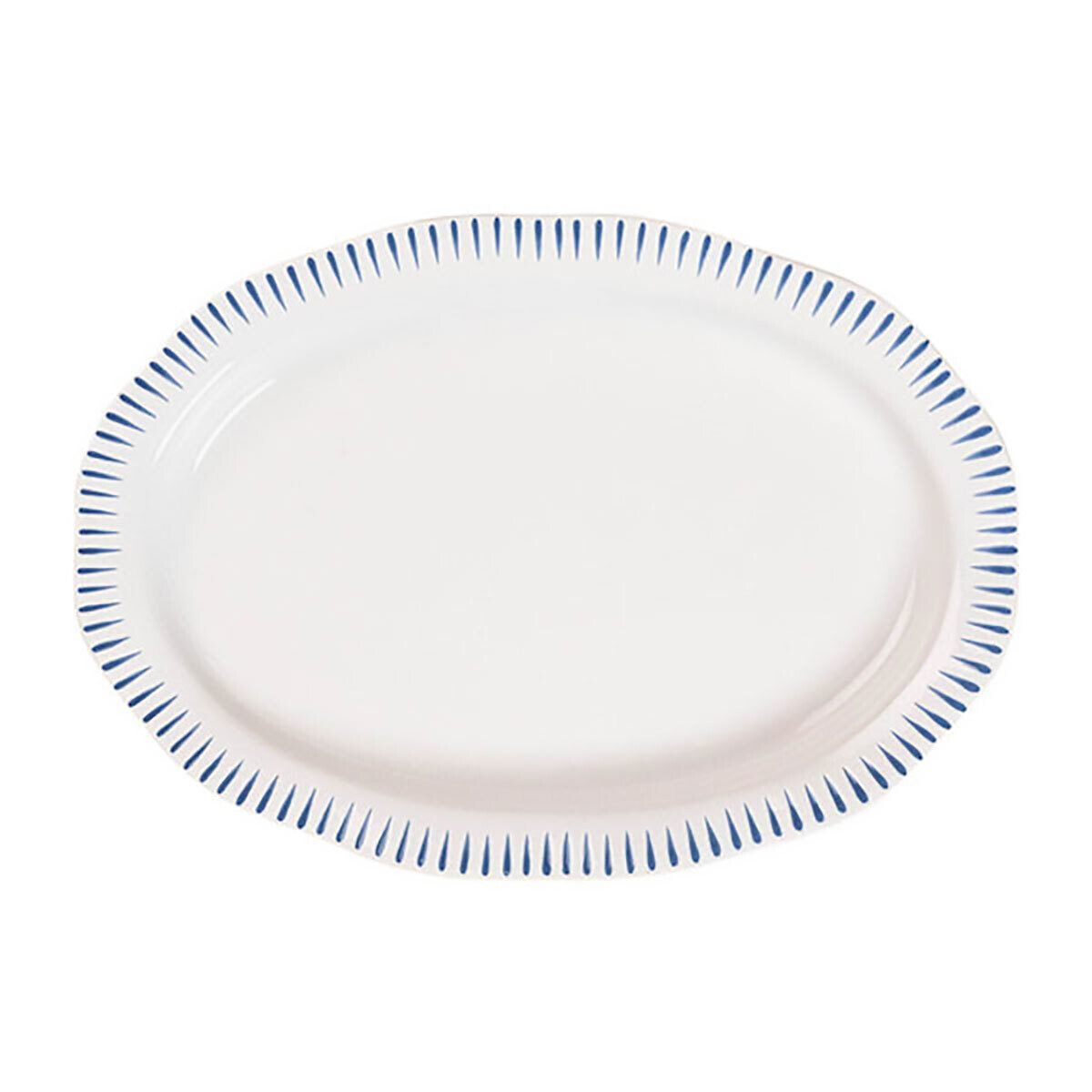 Juliska Sitio Stripe 17 Inch Serving Platter Delft Blue STS73/44, MPN: STS73/44, 810113176550