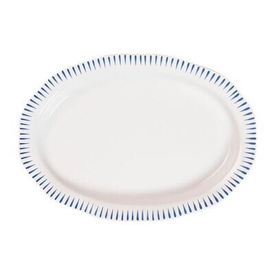 Juliska Sitio Stripe 17 Inch Serving Platter Delft Blue STS73/44, MPN: STS73/44, 810113176550