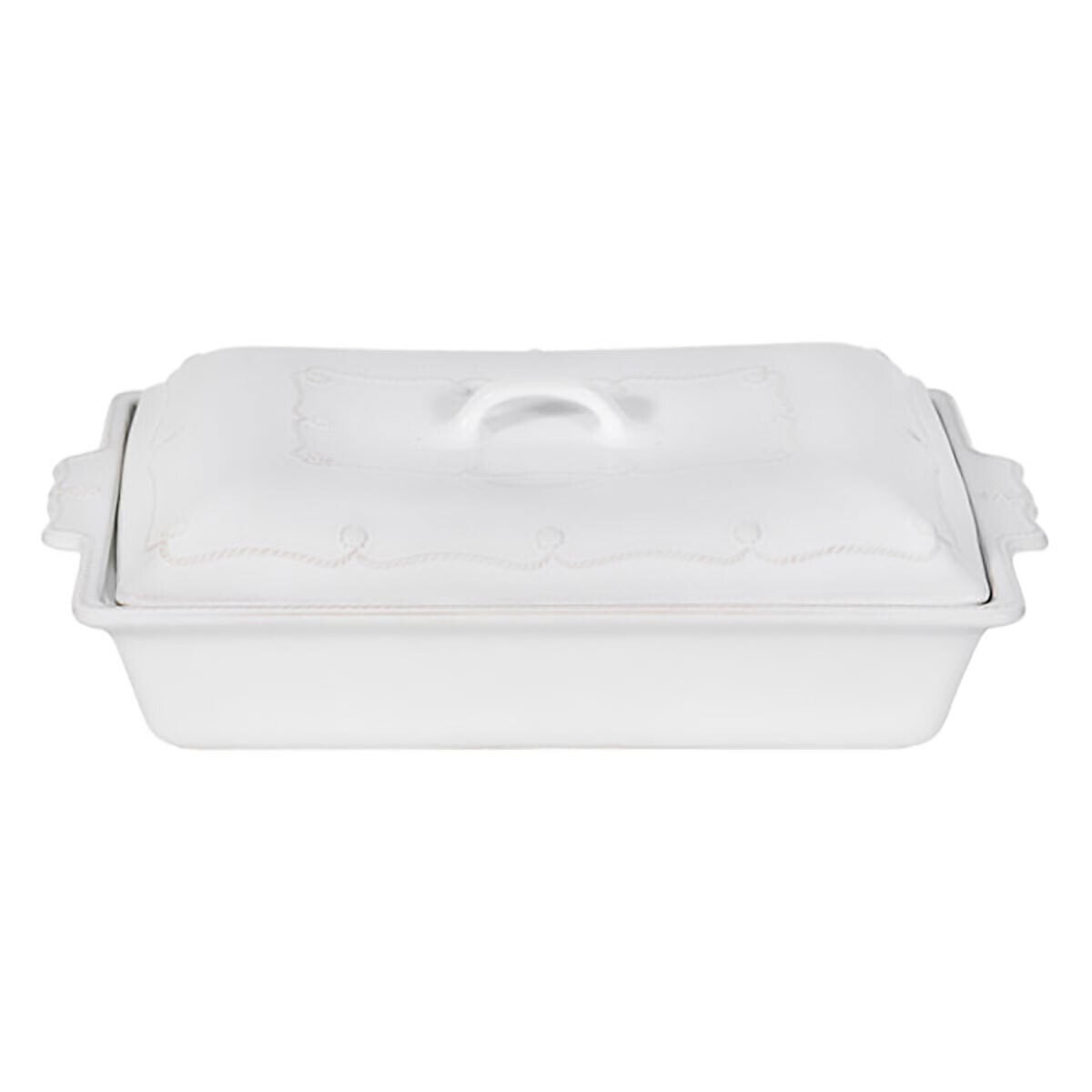 Juliska Berry &amp; Thread 13 Inch Rectangular Baker with Lid Whitewash JA153/W, MPN: JA153/W, 81011317…