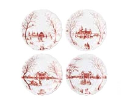 Juliska Country Estate Winter Frolic Party Plate Assorted Set of 4 CE66SET/73, MPN: CE66SET/73, 810…