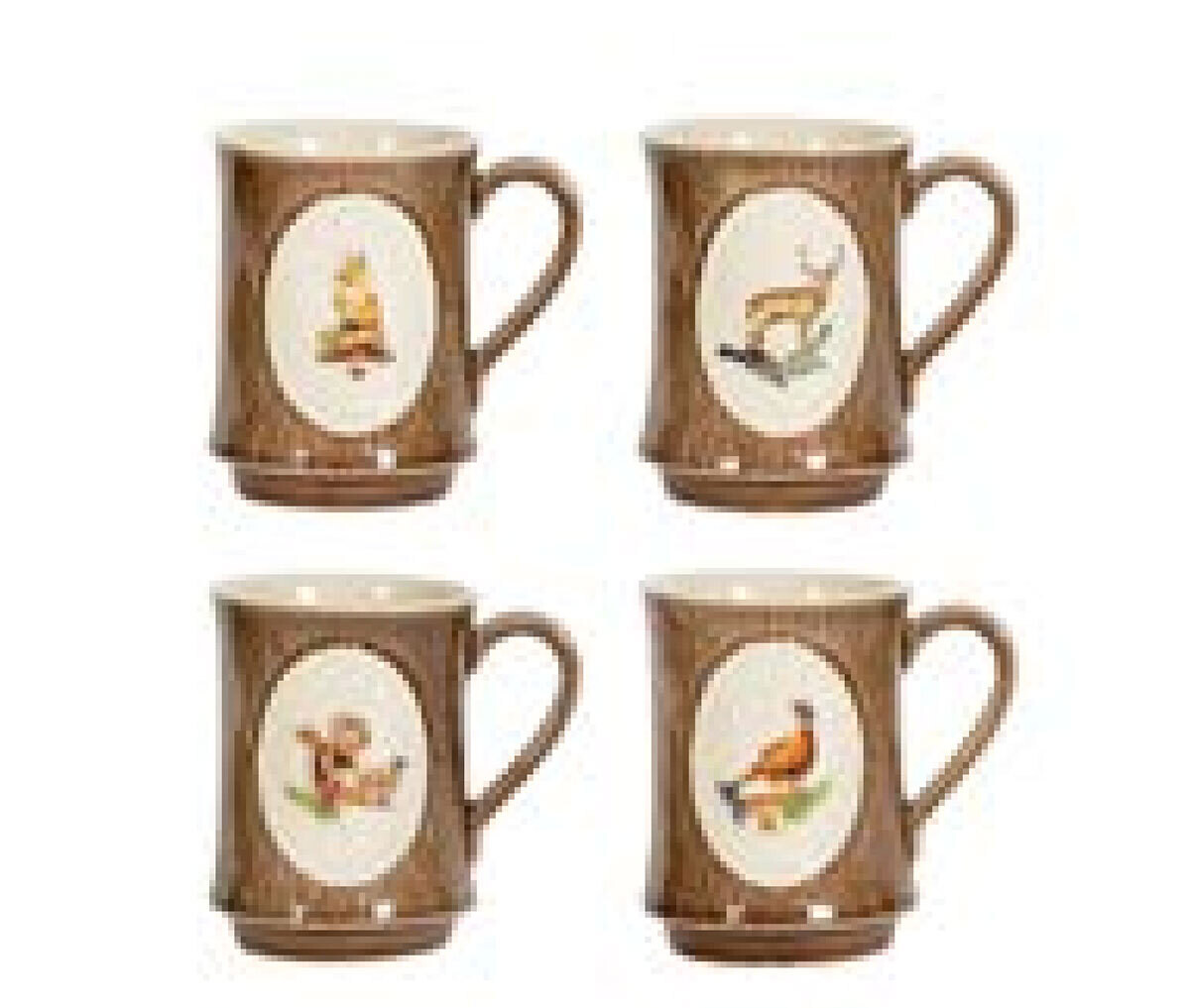 Juliska Forest Walk Animal Mug Assorted Set of 4 CWC06SET/90, MPN: CWC06SET/90, 810113173375