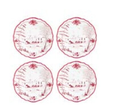 Juliska Country Estate Winter Frolic Melamine Dessert Salad Plate Set of 4 WFM02SET/73, MPN: WFM02S…