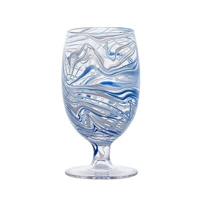 Juliska Puro Marbled Goblet Blue PGM116/44, MPN: PGM116/44, 810113177373