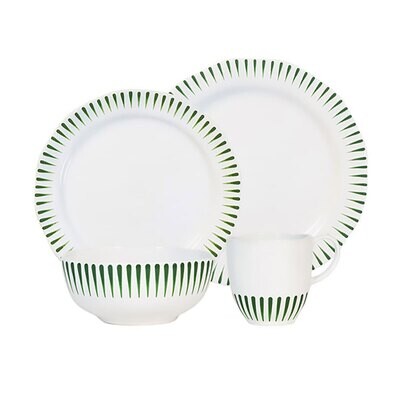 Juliska Sitio Stripe 4 Piece Place Setting Basil STS40X/29, MPN: STS40X/29, 810113178035