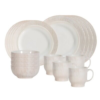Juliska Blenheim Oak 16 Piece Place Setting Whitewash BK200SET/10, MPN: BK200SET/10, 810113173429