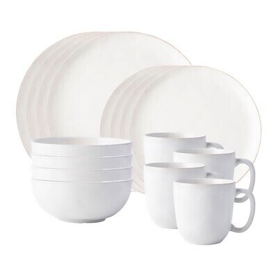 Juliska Puro Coupe 16 Piece Place Setting Whitewash KSC200SET/10, MPN: KSC200SET/10, 810113178455
