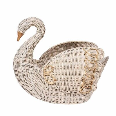 Juliska Provence Rattan Swan Basket Whitewash RT36/10, MPN: RT36/10, 810113177250