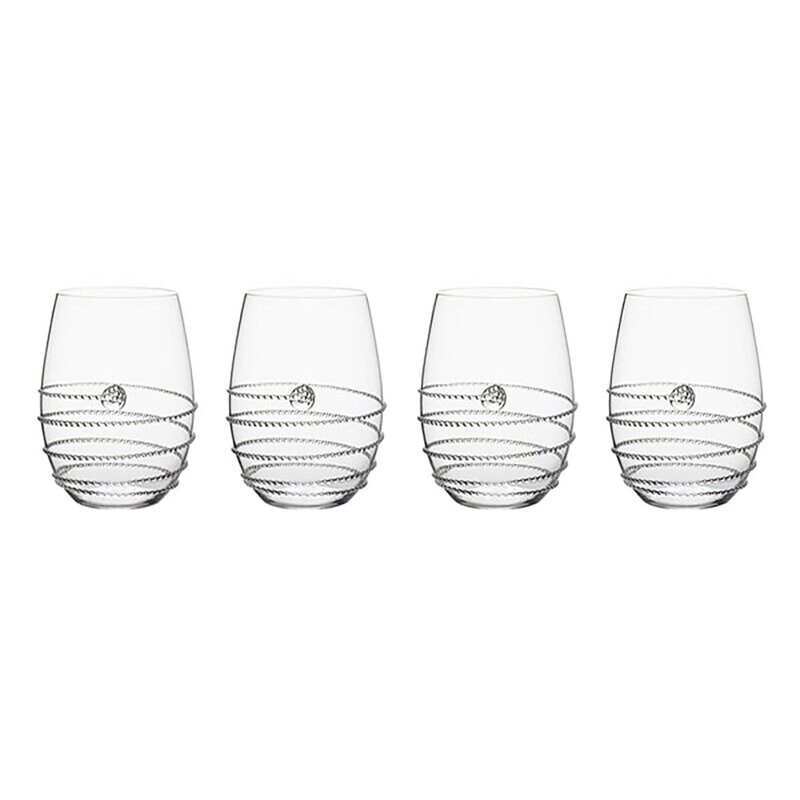 Juliska Amalia Stemless White Wine Glass Set of 4 B375SET4/C