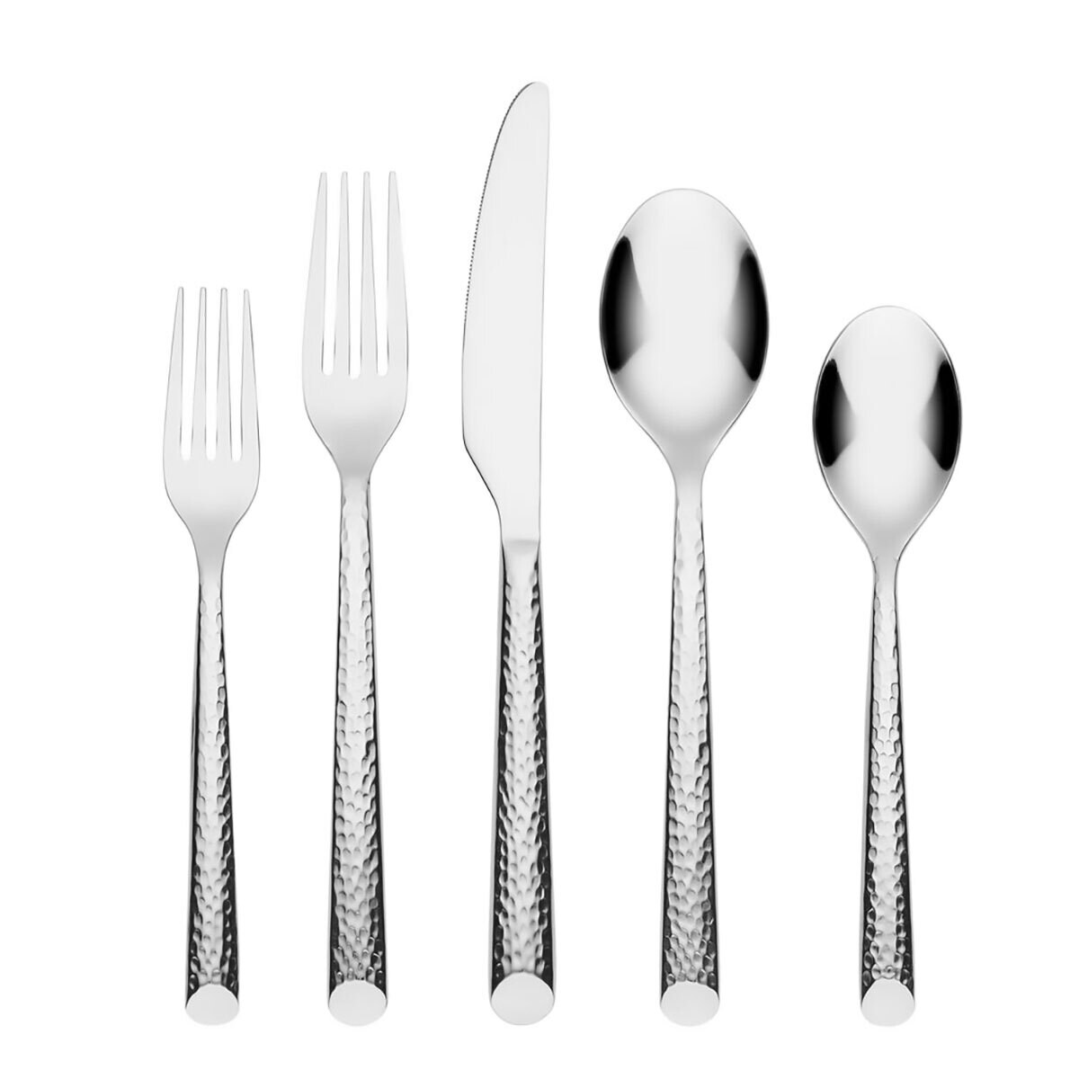 Cambridge Elsa Mirror Hammered 18/0 Stainless Steel 20 Piece Flatware Set 329320CAMBMS12, MPN: 3293…