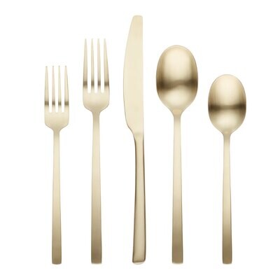 Cambridge Beacon Pvd-Champagne Sat 18/0 Stainless Steel 20 Piece Flatware Set 505620CWA12R, MPN: 50…