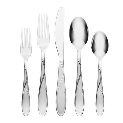 Cambridge Gabriella Sand 18/0 Stainless Steel 20 Piece Flatware Set 423320CSLG12, MPN: 423320CSLG12…