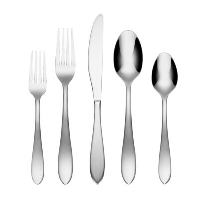 Cambridge Delia Sat Mirror 18/0 Stainless Steel 20 Piece Flatware Set 286720CSLG12, MPN: 286720CSLG…