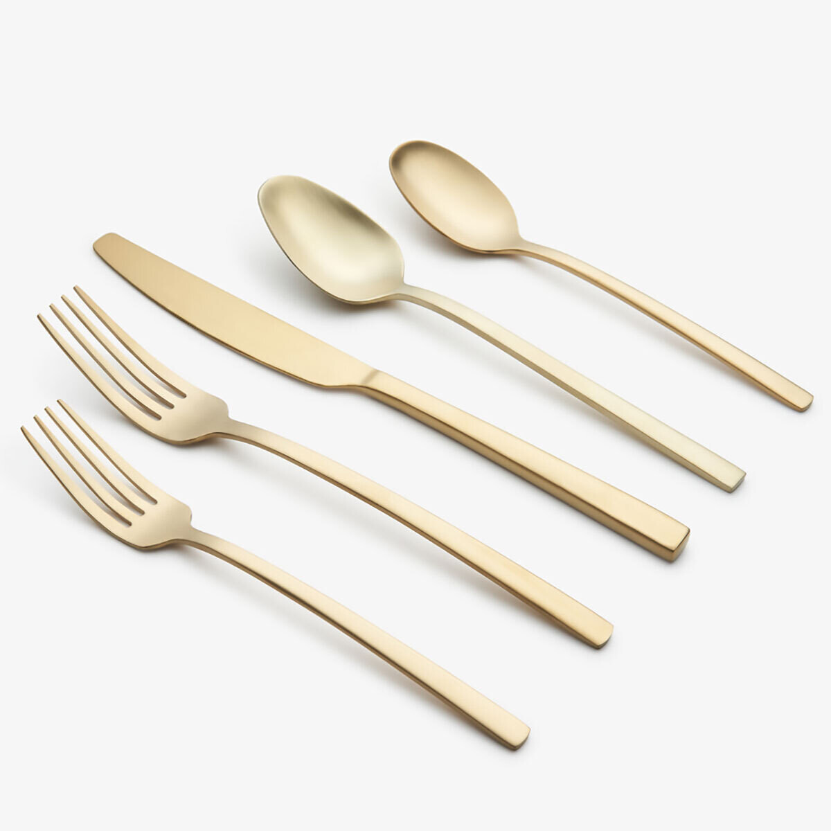 Cambridge Beacon Pvd-Gold Satin 18/0 Stainless Steel 16 Piece Flatware Set 807416CBWG32DS, MPN: 807…