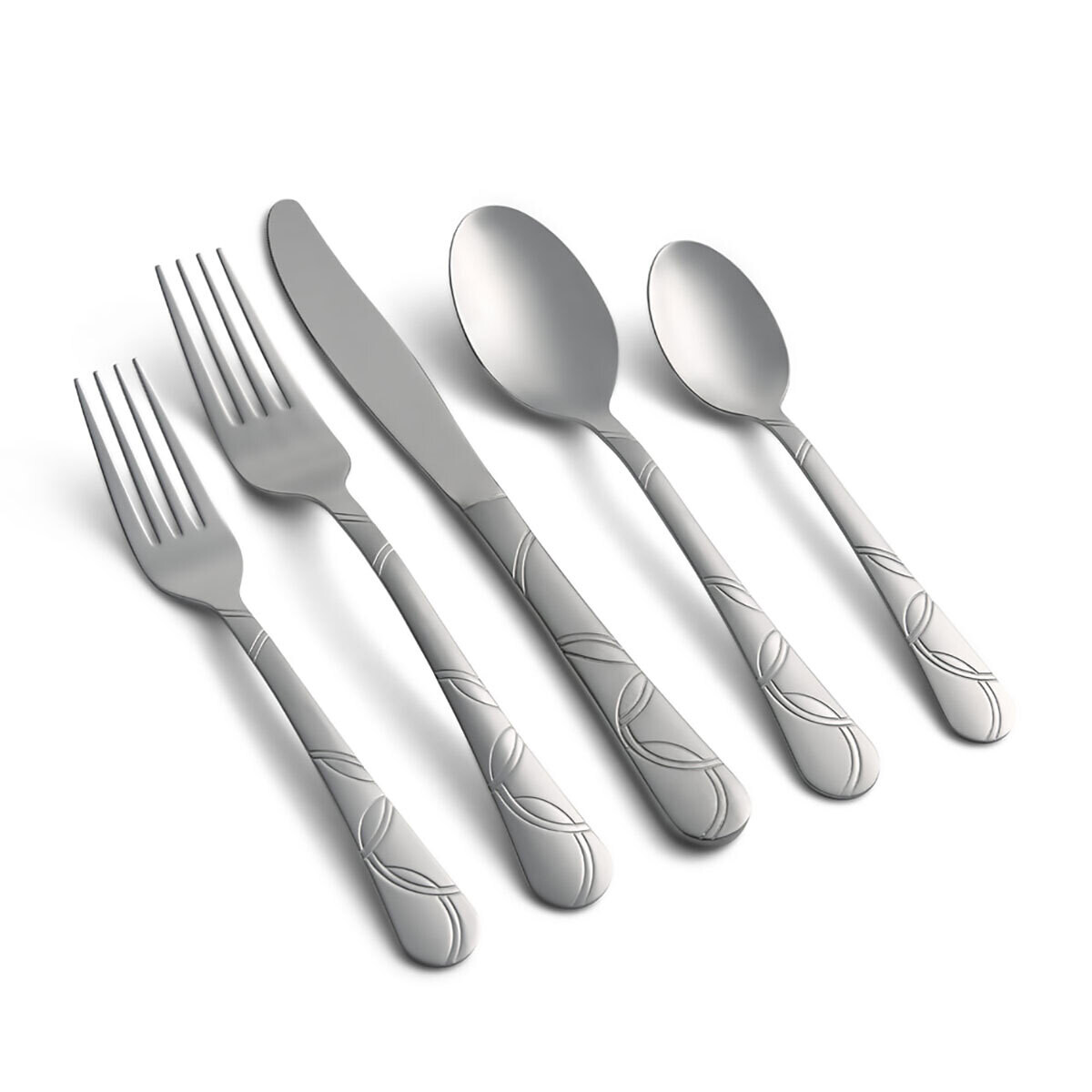Cambridge Felicity Sand 18/0 Stainless Steel 20 Piece Flatware Set 174720CSLG12DS, MPN: 174720CSLG1…