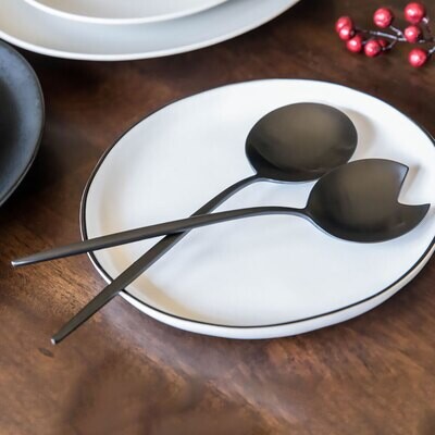 Cambridge Gaze Pvd Black Satin 18/0 Stainless Steel 2 Piece Hostess Set 5051K3CKW78R, MPN: 5051K3CK…