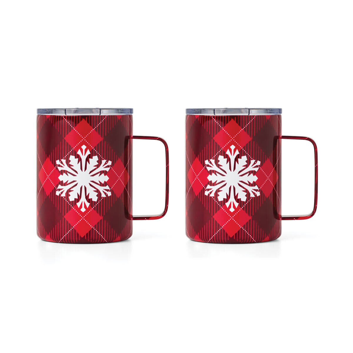 Cambridge 16 Oz Insulated Red Plaid Straight Coffee Mug 896449, MPN: 896449, 810133070524