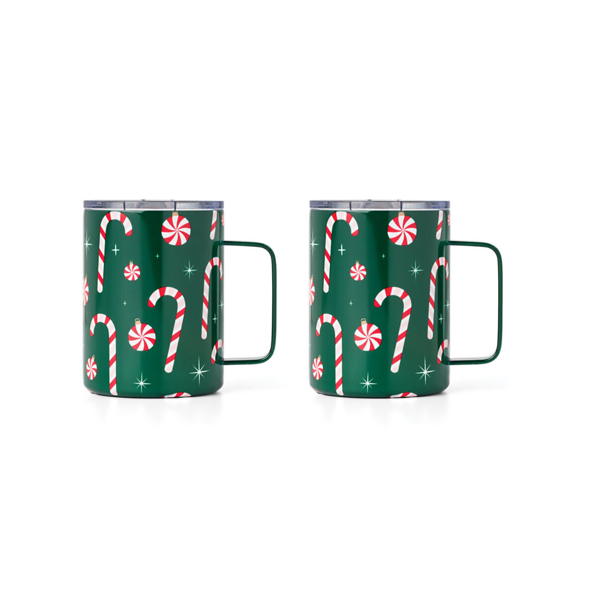 Cambridge 16 Oz Insulated Green Candycane Coffee Mug 896446, MPN: 896446, 810133070494