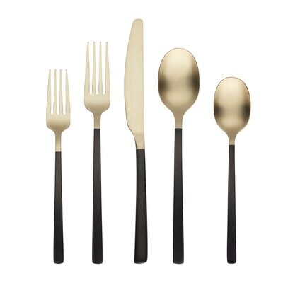 Cambridge Beacon Pvd Black Champagne Satin 20 Piece Flatware Set 512120R, MPN: 512120R, 719978845635