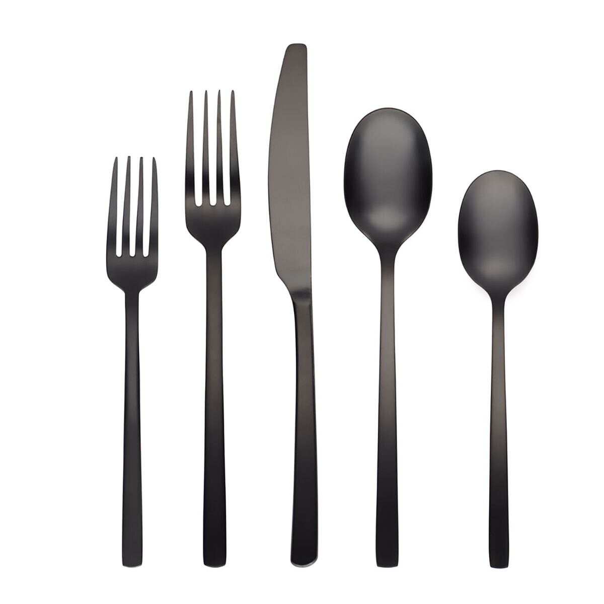 Cambridge Beacon Pvd-Black Sat 18/0 Stainless Steel 20 Piece Flatware Set 286620HGY12X, MPN: 286620…