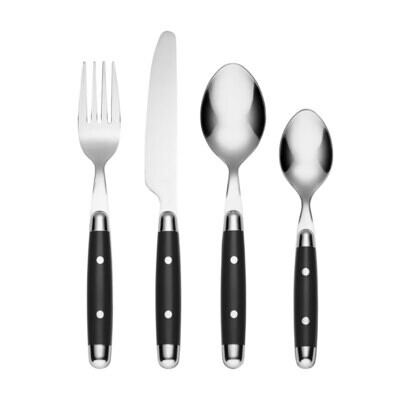 Cambridge Jubilee Black 16 Piece Flatware Set 07916CBWD32R, MPN: 07916CBWD32R, 719978838347