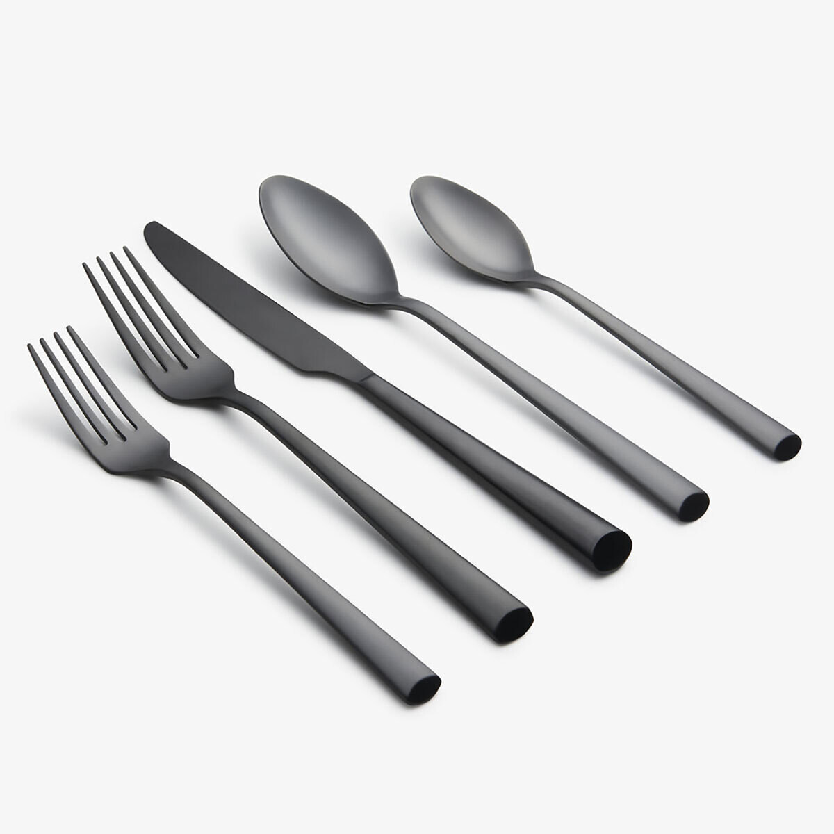 Cambridge Gilda Pvd Black Satin 18/0 Stainless Steel 20 Piece Flatware Set 286320CKW12R, MPN: 28632…