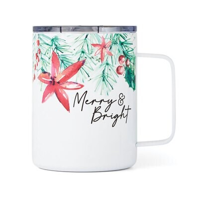 Cambridge 16 Oz Insulated Red Poinsetta Coffee Mug 896200, MPN: 896200, 719978859670