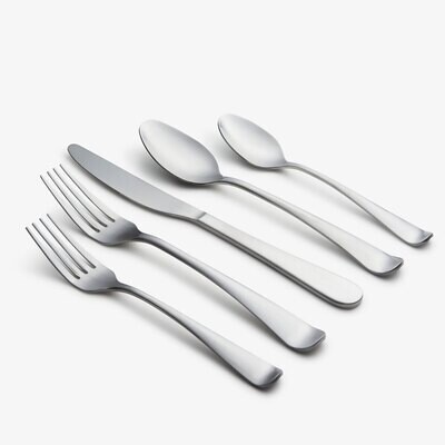 Cambridge Rhiannon Satin 18/0 Stainless Steel 20 Piece Flatware Set 402420CNW12R, MPN: 402420CNW12R…