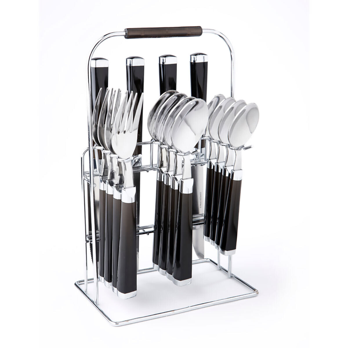 Cambridge Temptation Black Charc 16 Piece Flatware Set Rack 247616MD4, MPN: 247616MD4, 719978952418