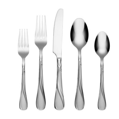 Cambridge Rue Sand 18/0 Stainless Steel 20 Piece Flatware Set 420420CBW12, MPN: 420420CBW12, 719978…