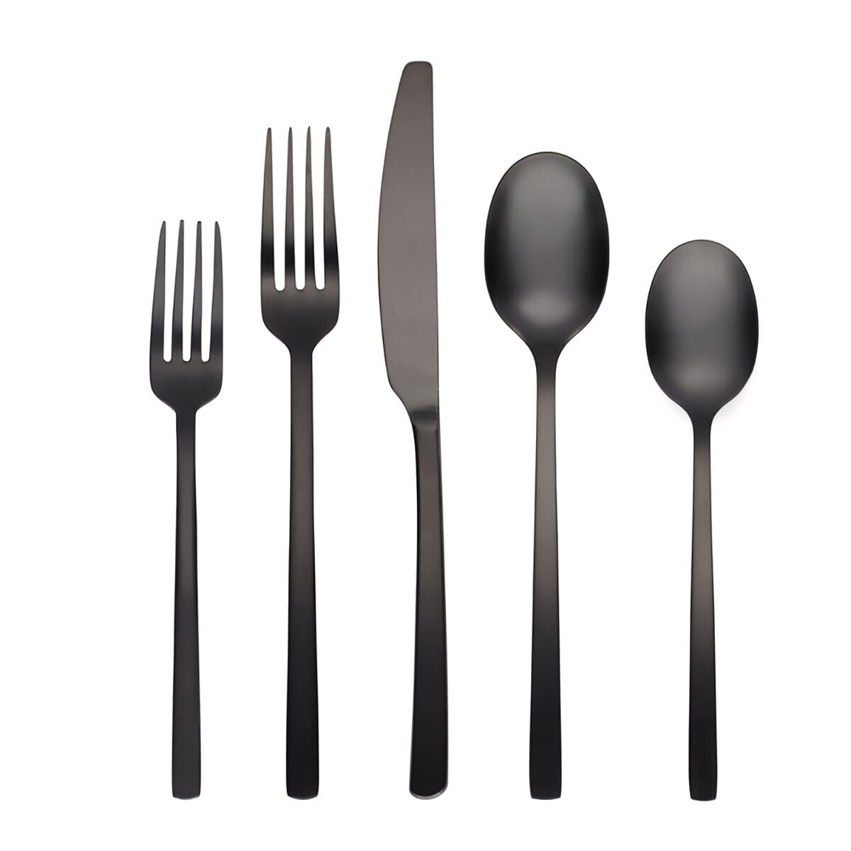 Cambridge Beacon Pvd-Black Sat 18/0 Stainless Steel 20 Piece Flatware Set 286620HGY12XR, MPN: 28662…