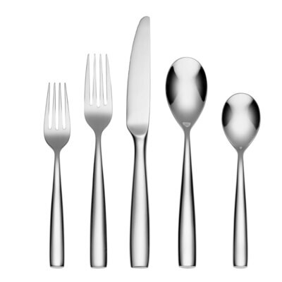 Cambridge Linden Mirror 18/10 Stainless Steel 20 Piece Flatware Set 128020CBLGM12, MPN: 128020CBLGM…