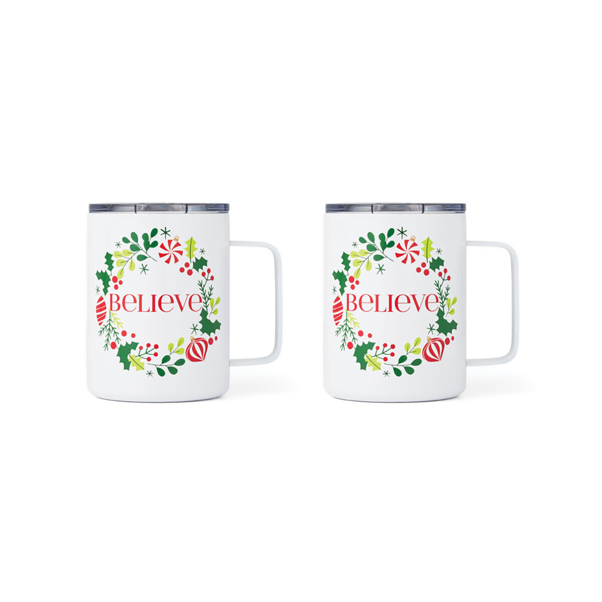 Cambridge 16 Oz Insulated Believe Wreath Coffee Mug 896444, MPN: 896444, 810133070470