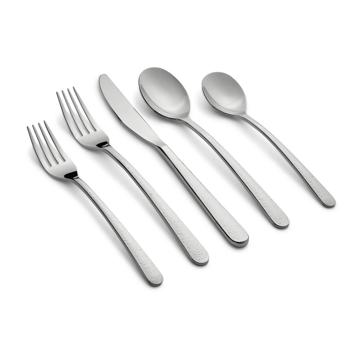Cambridge Kiera Texture Mirror 18/0 Stainless Steel 20 Piece Flatware Set 350720CNW12R, MPN: 350720…