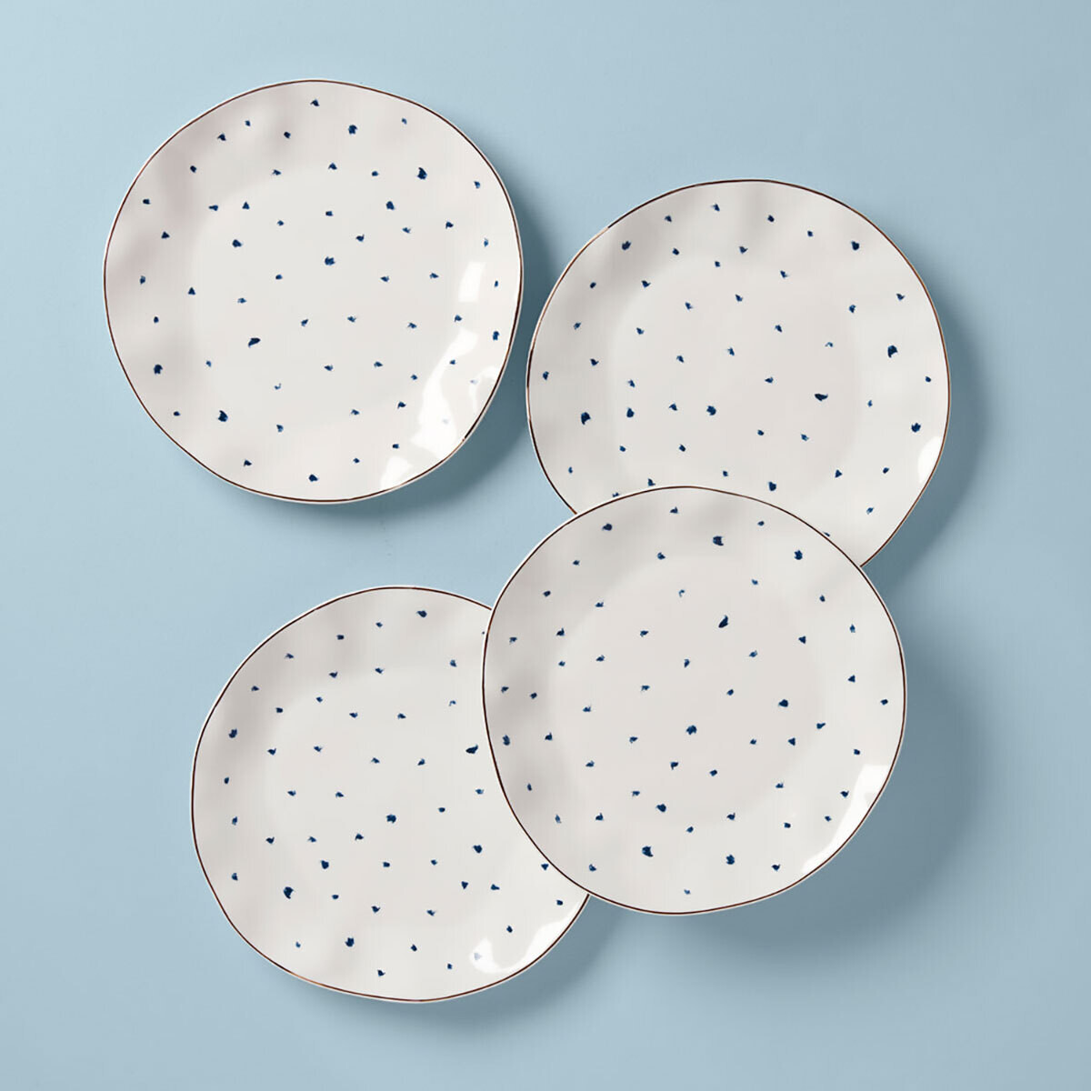 Lenox Blue Bay Dinner Plate Dots Set of 4 895696, MPN: 895696, 194372028554
