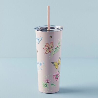 Lenox Butterfly Meadow Pink Straw Tumbler 895747, MPN: 895747, 194372029063