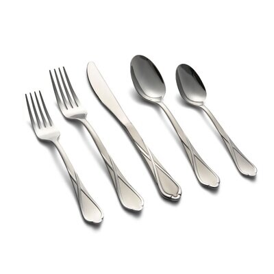 Cambridge Heather Sand 18/0 Stainless Steel 20 Piece Flatware Set 420720CSLG12R, MPN: 420720CSLG12R…