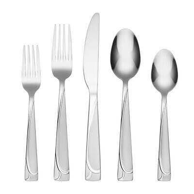 Cambridge Mena Frost 18/0 Stainless Steel 40 Piece Flatware Set 425540CJB2R, MPN: 425540CJB2R, 7199…