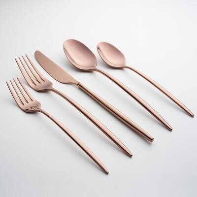 Cambridge Gaze Pvd Copper Mirror 18/0 Stainless Steel 20 Piece Flatware Set 505320CKW12R, MPN: 5053…