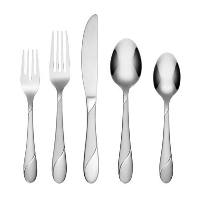 Cambridge Swirl Sand 18/0 Stainless Steel 89 Piece Flatware Set 326J2H9BH26DS, MPN: 326J2H9BH26DS, …