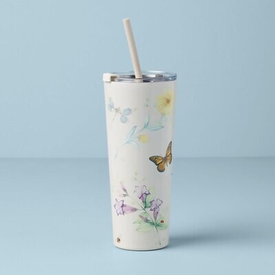 Lenox Butterfly Meadow Cream Straw Tumbler 895736, MPN: 895736, 194372028950