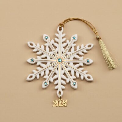 Lenox 2024 Annual Gemmed Snowflake Ornament 895756, MPN: 895756, 194372029155