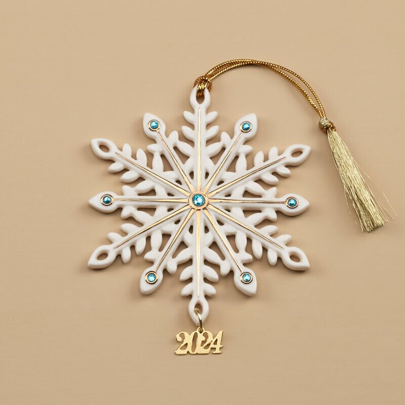 Lenox 2024 Annual Gemmed Snowflake Ornament 895756